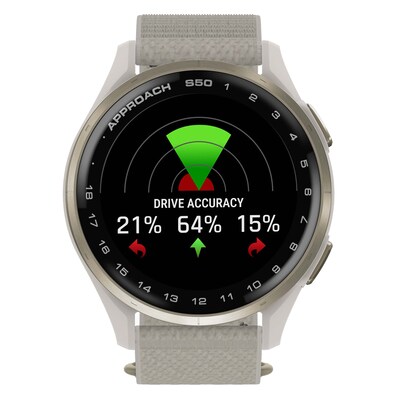 Garmin Approach S50 Golf Smartwatch, GPS, 1.2", Ivory ComfortFit Nylon Band (010-03010-01)