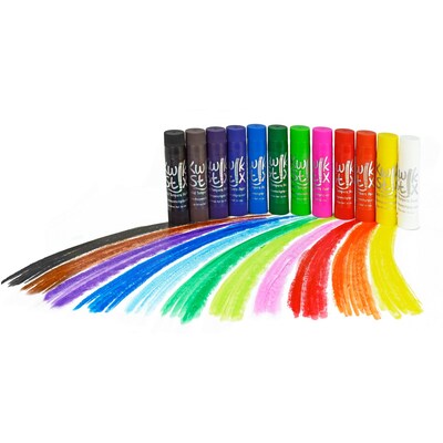 The Pencil Grip Kwik Stix Solid Tempera Paint Classpack, Assorted Colors, 144/Pack (TPG-644)