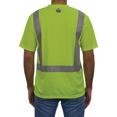 Ergodyne GloWear 8282 High Visibility Short Sleeve T-Shirt, ANSI Type R Class 2, Lime, Small (21832)