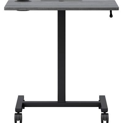 Lorell 27W Manual Rectangle Adjustable Standing Desk, Weathered Charcoal (LLR84837)