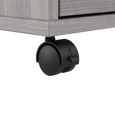 Bush Business Furniture Hustle 30"H x 72"W 4 Person L-Shaped Cubicle Workstation, Platinum Gray (HUS017PGSU)