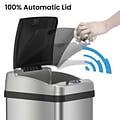 halo Stainless Steel Rectangular Extra-Wide Sensor Trash Can with AbsorbX Odor Control System, 13 Ga