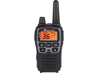 MIDLAND RADIO X-Talker Two Way Radio, Black/Gray, 2/Pair (T77VP5)