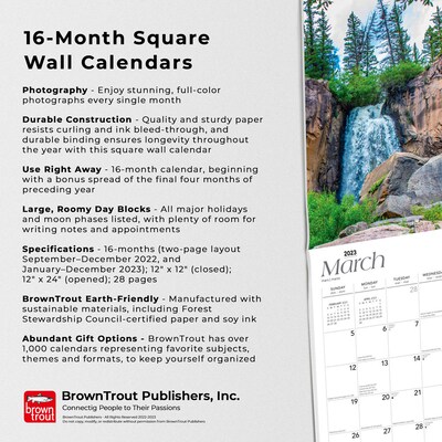2023 BrownTrout Rocky Mountain Wilderness 12" x 24" Monthly Wall Calendar, (9781975452612)