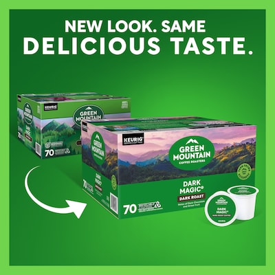 Green Mountain Dark Magic Coffee Keurig® K-Cup® Pods, Dark Roast, 70/Box (5000373740)