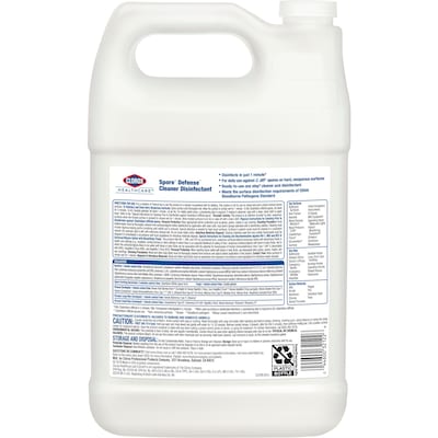 Clorox Healthcare Spore Defense Cleaner Disinfectant, Closed System Refill Bottle, 128 Fl Oz, 4/Pack  (32122)