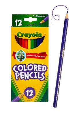 Crayola® Colored Pencils, Assorted Colors, 12/Box (68-4012)