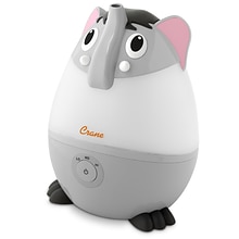 Crane Mini Elephant Ultrasonic Cool Mist Tabletop Humidifier, 0.5-Gallon, Gray (EE-8260)