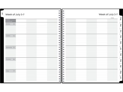 2023-2024 Blue Sky 8.5 x 11 Academic Weekly & Monthly Teacher Planner, Black (134433-A24)