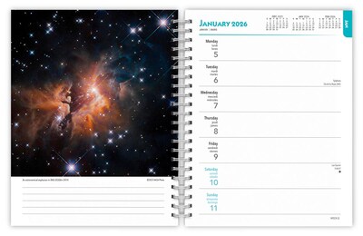 2026 BrownTrout NASA Explore the Universe 6.5" x 7.75" Weekly Planner (9798330704750)