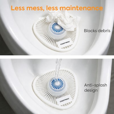 Coastwide Professional Non-Para Urinal Screen with Block, Citrus Scent, 12/Box (CW61757)