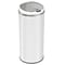 iTouchless Stainless Steel Round Sensor Trash Can with AbsorbX Odor Control System, White, 13 Gal. (