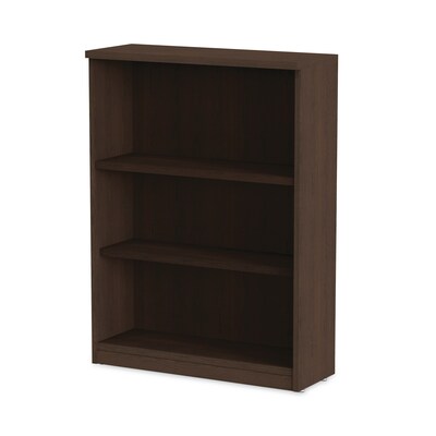 Alera Valencia Series 40" 3-Shelf Bookcase with Adjustable Shelves, Espresso (ALEVA634432ES)