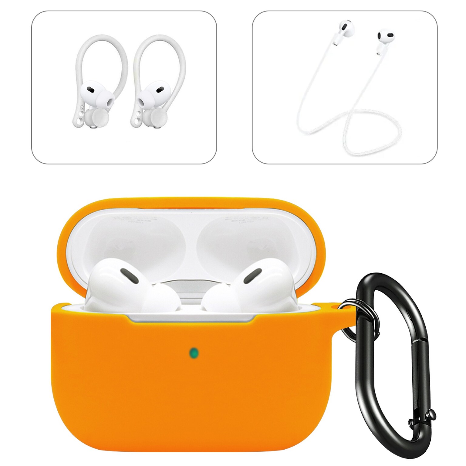 SaharaCase Venture Series Silicone Case Kit for AirPods Pro 3, Anti-Shock Material, Blazing Orange (HP00210)