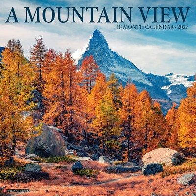 2027 Willow Creek Mountain View 12 x 12 Monthly Wall Calendar, Assorted Colors (61343)