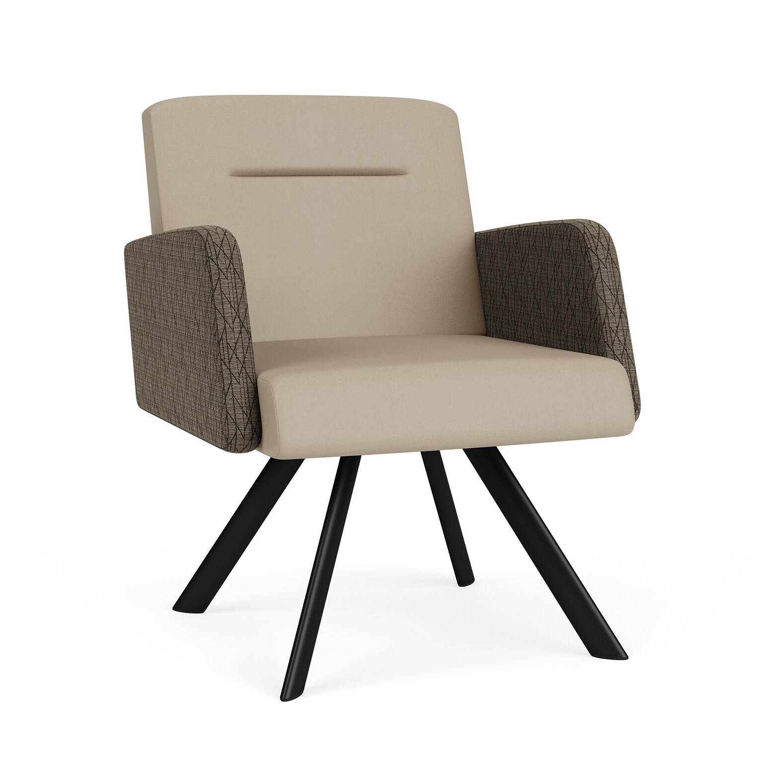 Lesro Willow Vinyl Lounge Chair, Patriot Plus Concrete/Adler Peppercorn (WL1101.SBK-02PPCN.03PPCN.04ADPN)