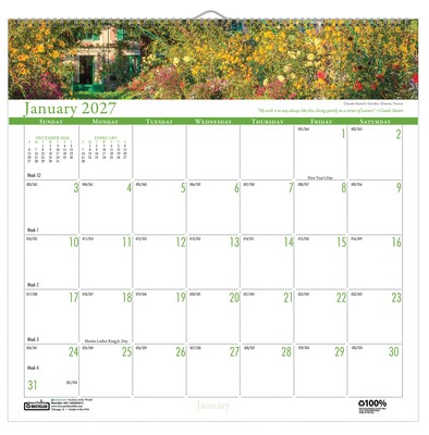 2027 House of Doolittle Gardens 12 x 12 Monthly Wall Calendar (301-27)