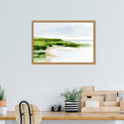 Amanti Art Blush Sandy Beach I by Ethan Harper Framed Canvas Wall Art Print, 23 x 16 (A42675376695