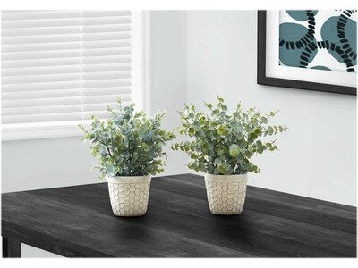 Monarch Specialties Inc. Eucalyptus Grass in Pots, 2/Pack (I 9581)