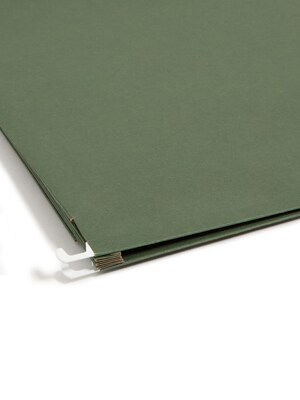 Smead Hanging File Folders, 3 1/2" Expansion, Letter Size, Standard Green, 10/Box (64220)