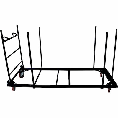 Lorell Blow Mold Rectangular Table Trolley Cart, Steel, 30 x 45.3 x 75.9, Charcoal (LLR65956)