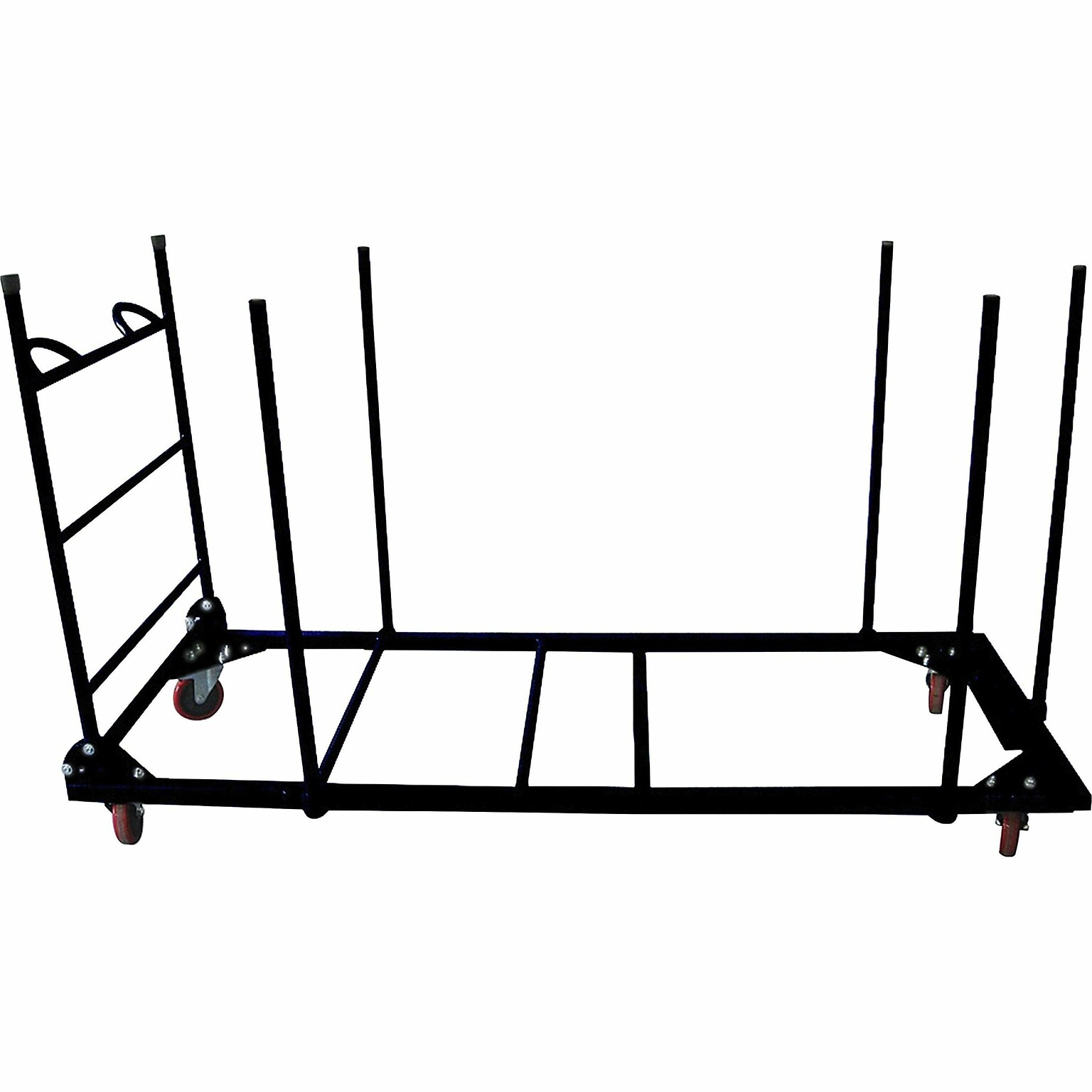 Lorell Blow Mold Rectangular Table Trolley Cart, Steel, 30 x 45.3 x 75.9, Charcoal (LLR65956)