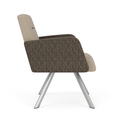Lesro Willow Vinyl Lounge Chair, Patriot Plus Concrete/Adler Peppercorn (WL1101.SSV-02PPCN.03PPCN.04ADPN)