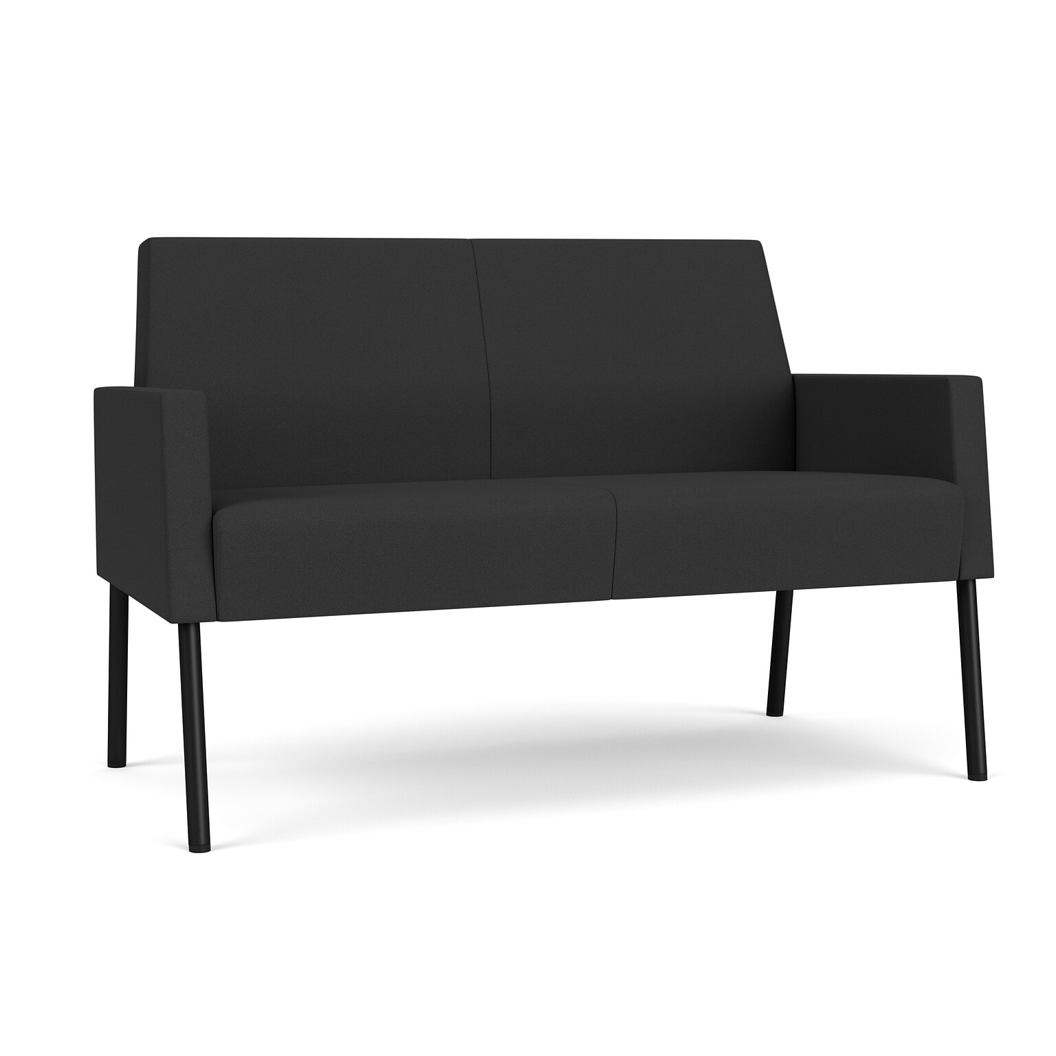 Lesro Mystic Lounge 51W Fabric Loveseat, Open House Graphite/Black (ML1501.SBK-01OHGP)