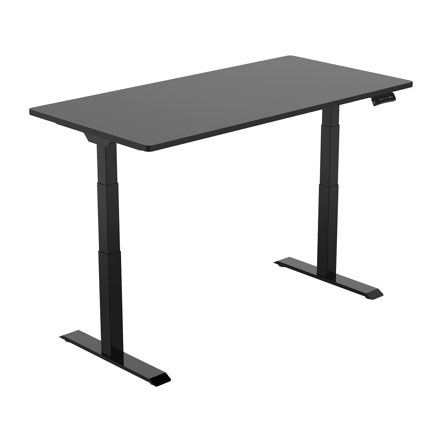 FlexiSpot E7 55W Rectangular Adjustable Metal Standing Desk, Black (E7BR5528B)