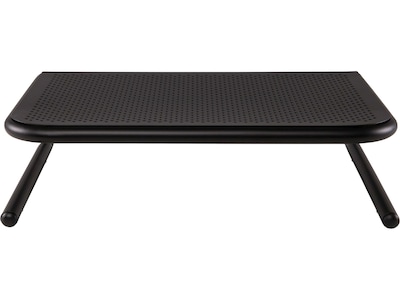 Staples® Metal Monitor Stand, Black, 4"H x 14"W x 11"D
