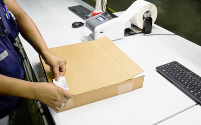 Brother TD-4420DN 4.3” Desktop Network Barcode Label Printer and 4 Rolls of 4" x 3" Labels