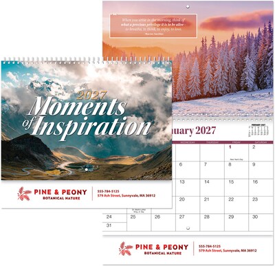 Custom Coronado Moments Inspir Wall Calendar Spiral
