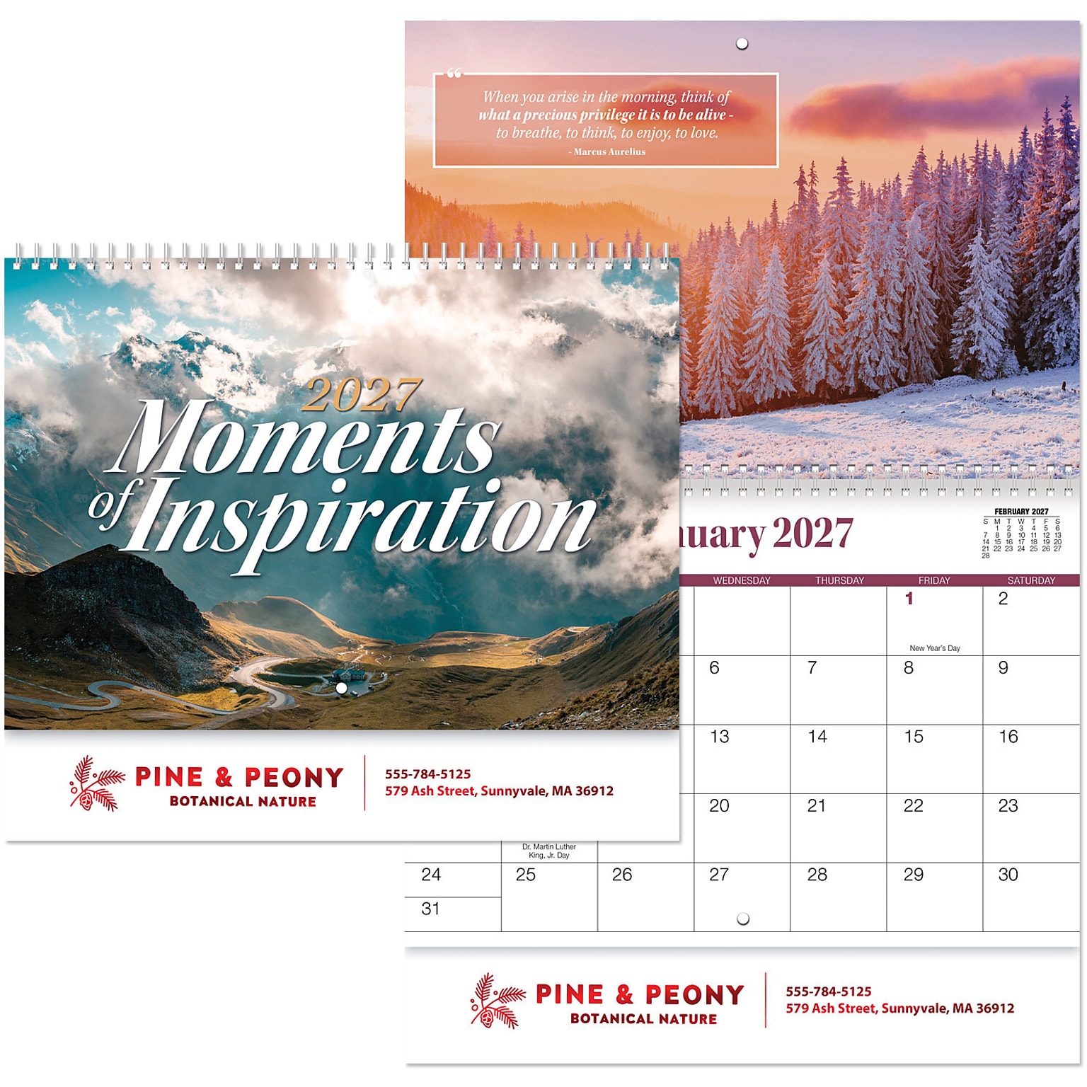 Custom Coronado Moments Inspir Wall Calendar Spiral