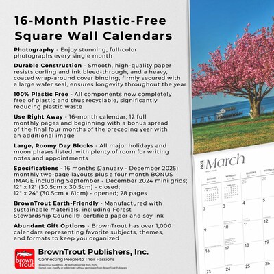 2025 BrownTrout Chesapeake Bay 12" x 12" Monthly Wall Calendar (9781975474638)