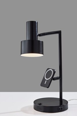 Adesso Rowe Supercharger Incandescent Desk Lamp, 19"H, Black (2606-01)