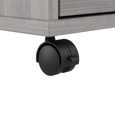 Bush Business Furniture Hustle 48"W Computer Desk and Storage Cabinet with Drawers and Shelves, Platinum Gray (HUS007PG)