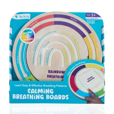 Open the Joy Calming Breathing Boards, Multicolored, 4/Set (OTJBREATHBORD)