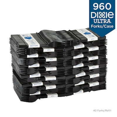 Dixie Ultra SmartStock Series-T Polystyrene Fork Refill, Black, 960/Carton (DUSSF5)
