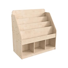 Flash Furniture Bright Beginnings 3-Section Modular Bookstand with Storage, 36 x 34.75, Brown (MKK