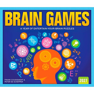 2027 BrownTrout Brain Games 6 x 5 Daily Day-to-Day Calendar, Assorted Colors (9781645917632)