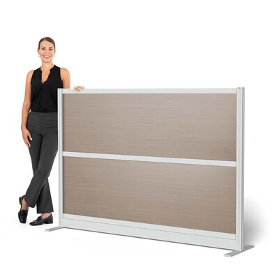 Luxor Oakwood 2-Panel Room Divider, 48"H x 70"W, Oak Grain (PPWL011)