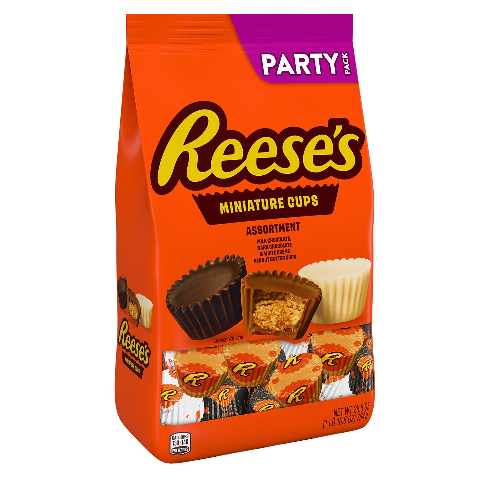 Reeses Miniatures Assorted Flavored Peanut Butter Cups Candy Party Pack, 26.6 oz. (HEC43165)