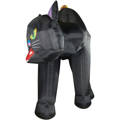 Haunted Hill Farm 20' Outdoor Inflatable Black Cat with Lights (HIBCAT201-L)
