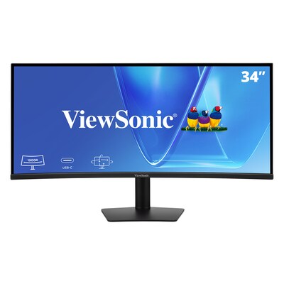 ViewSonic 34 Curved UWQHD 120Hz Monitor, Built-In Speaker, Universal Docking Station, Adjustable, HDR10, Black (VG3420C)
