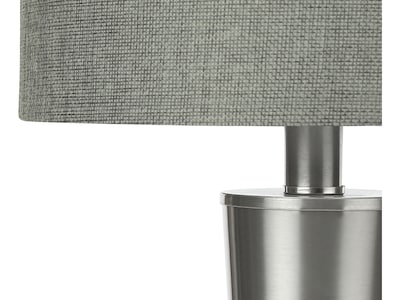 Monarch Specialties Inc. Incandescent Table Lamp, Nickel/Gray, 2/Set (I 9642)