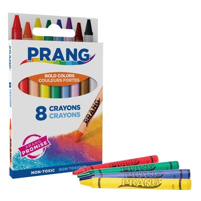 Prang Standard Crayons, Assorted Color, 8/Box (X00000)