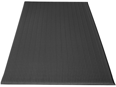 Crown Mats Tuff-Spun Foot-Lover Anti-Fatigue Mat, 36 x 60, Black (FL 3660BK)