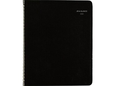 2024 AT-A-GLANCE DayMinder 7 x 8.75 Weekly Planner, Black (G590-00-24)