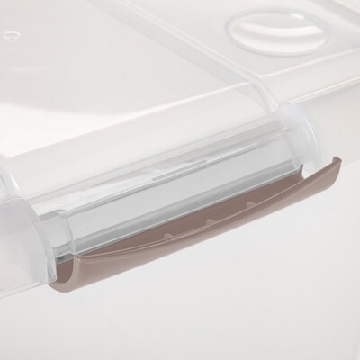 Iris Store & Slide 61 Qt. Latch Lid Storage Bin, Clear (270017/170294)