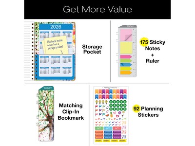2025 Global Printed Products 5.5" x 8" Weekly & Monthly Planner, Paperboard Cover, Multicolor (SPLS25-58-20)
